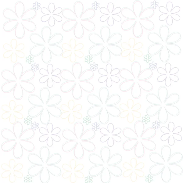 Fond de fleur de cadre sur fond blanc — Image vectorielle