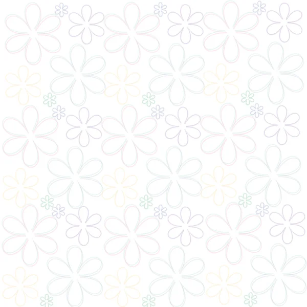Sfondo fiore di cornice su sfondo bianco — Vettoriale Stock
