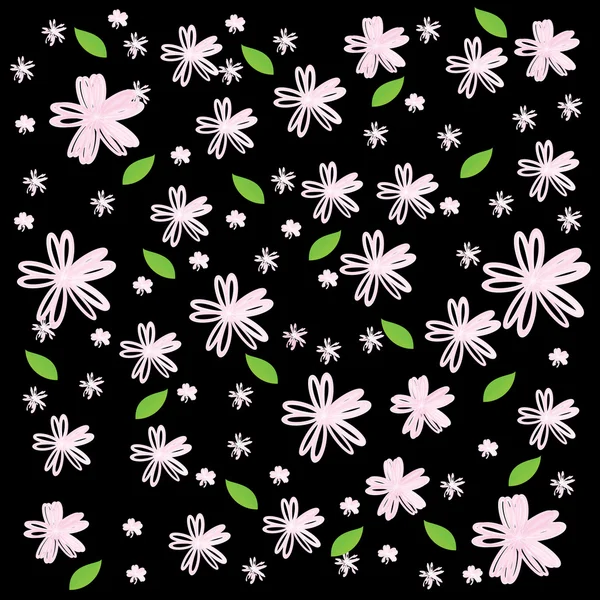 배경에 프레임의 꽃 벽지 — 스톡 사진