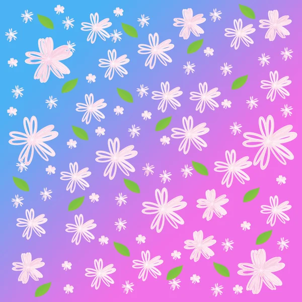 Flower wallpaper of frame on background — Stock Photo, Image