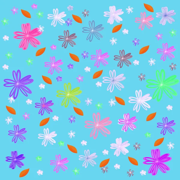 Flower wallpaper of frame on background — Stock Photo, Image