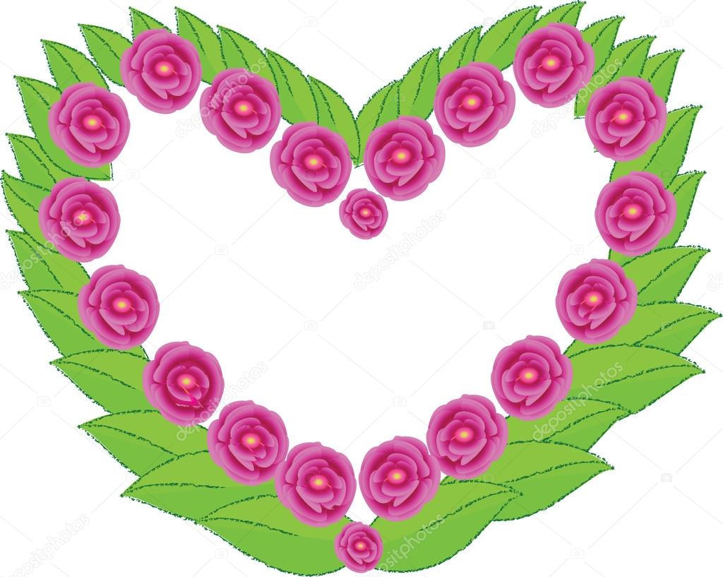 Heart with flower