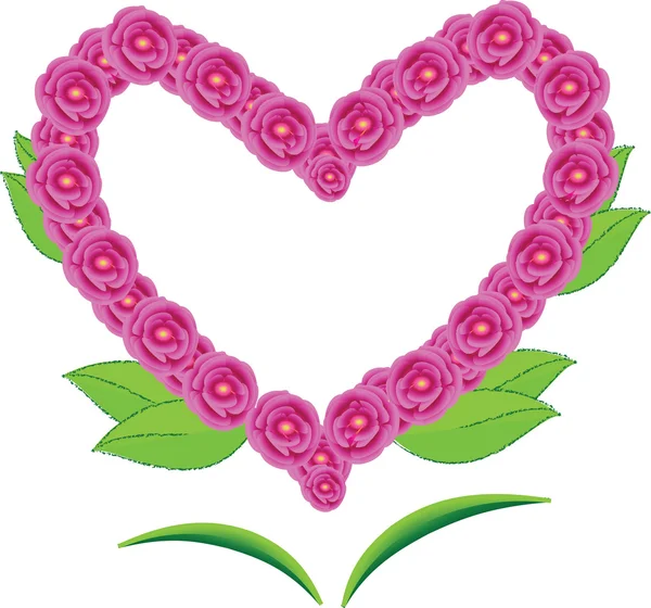 Heart with flower — Stock Vector