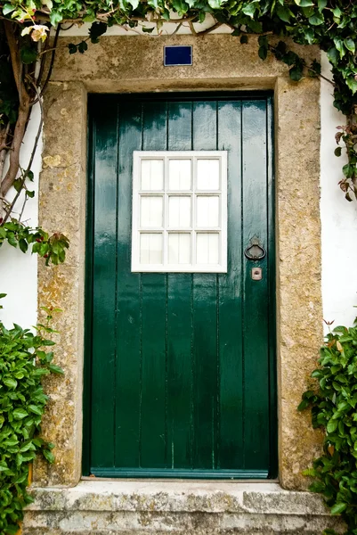 Porta verde — Fotografia de Stock