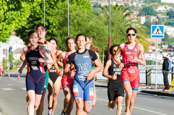 Atletas de duatlón — Foto de Stock