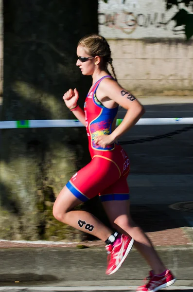 Duathlon athletes — Stock Photo, Image