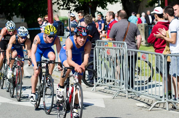 Atleti duathlon — Foto Stock