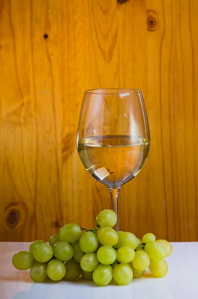 Vino y uvas — Foto de Stock