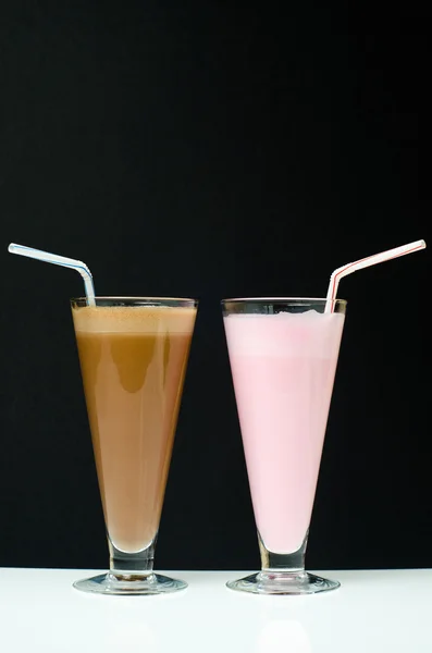 Twee milkshakes — Stockfoto