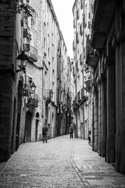 Girona Espanha Maio 2021 Uma Das Ruas Bairro Judeu Cidade — Fotografia de Stock