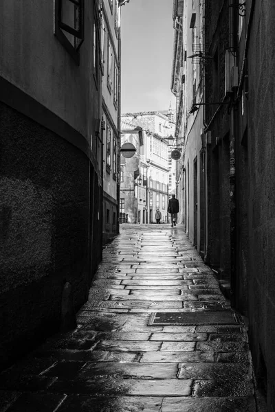 Santiago Compostela Spanien März 2021 Eine Der Straßen Des Historischen — Stockfoto