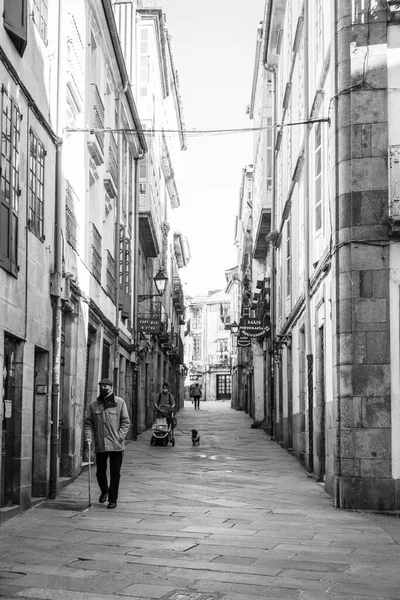 Santiago Compostela Espagne Mars 2021 Une Des Rues Centre Historique — Photo