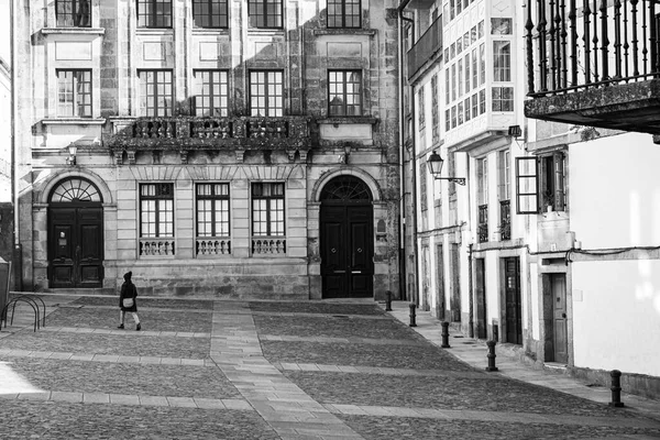 Santiago Compostela Espanha Março 2021 Uma Das Ruas Centro Histórico — Fotografia de Stock