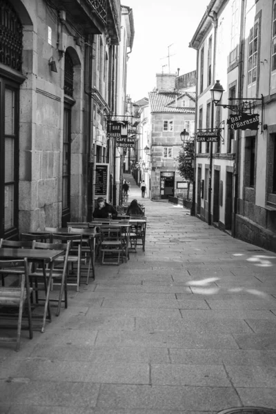 Santiago Compostela Spanien März 2021 Eine Der Straßen Des Historischen — Stockfoto