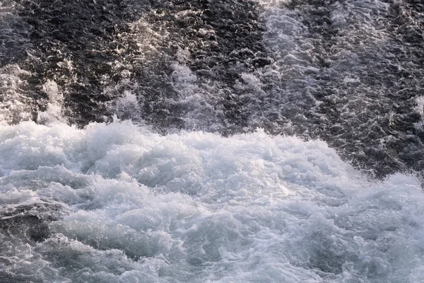 Pequeña Cascada Embalse Agua Río Lérez Que Desemboca Ciudad Pontevedra — Foto de Stock