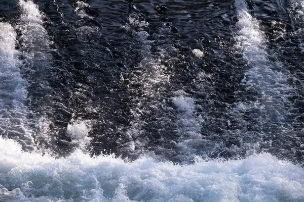 Pequeña Cascada Embalse Agua Río Lérez Que Desemboca Ciudad Pontevedra —  Fotos de Stock