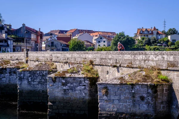 Pontesampaio Spain September 2021 Detail Roman Bridge 144 Meters Long — Stockfoto