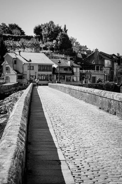 Pontesampaio Spain September 2021 Pilgrim Made His Way Ancient Roman — Fotografia de Stock