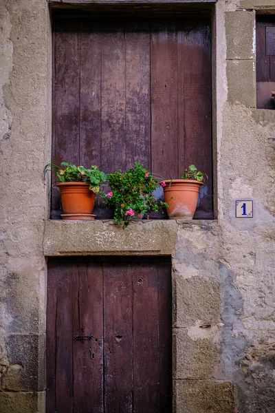 Detail Village Hostalets Bas Province Girona Catalonia Spain — Zdjęcie stockowe