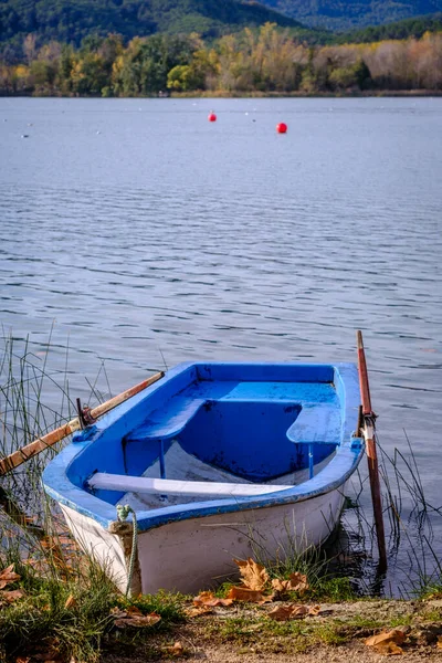 Boat Oars Pleasure Lake Baynoles Catalonia Spai — Stock Fotó