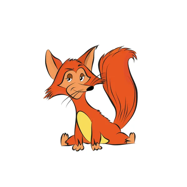 Illustration of very cute cartoon fox — Stock Photo, Image