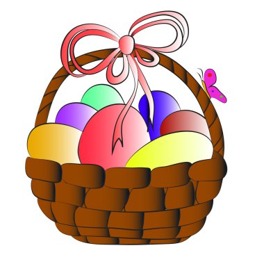 Sepetteki Paskalya yumurtaları