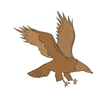 yükselen kartal kahverengi