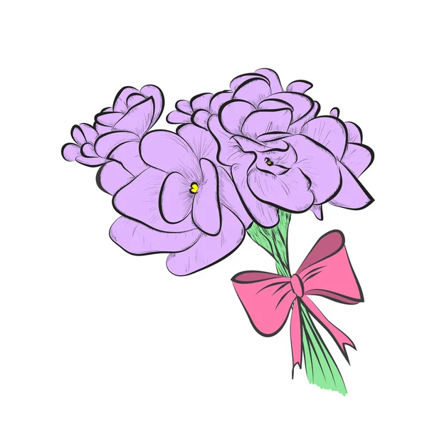 Bloemen van violet viooltjes — Stockfoto