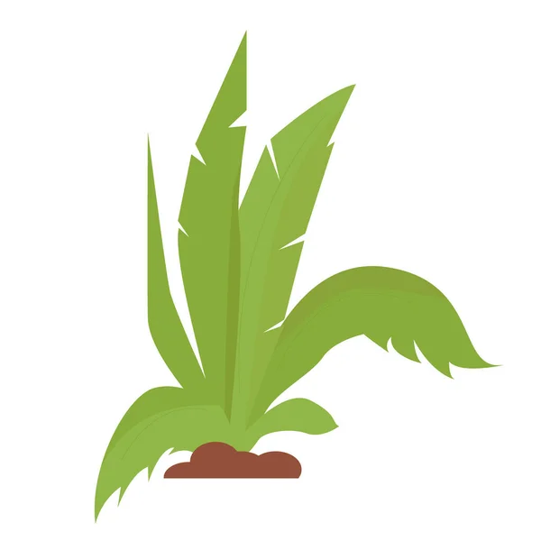 Plantas Arbustos Hierba Estilo Plano Aislado Sobre Fondo Blanco — Vector de stock