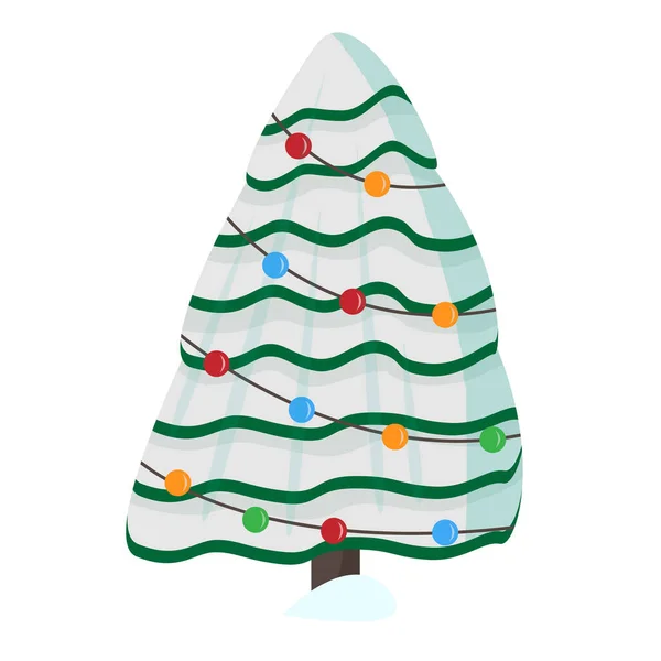 在白色背景上被隔离的圣诞树 — 图库矢量图片