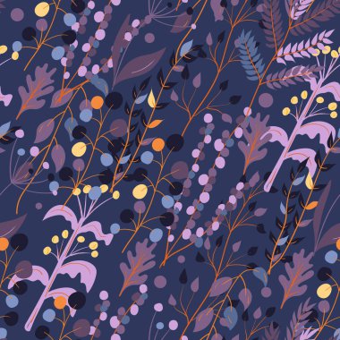 Yapraklı kusursuz botanik desen