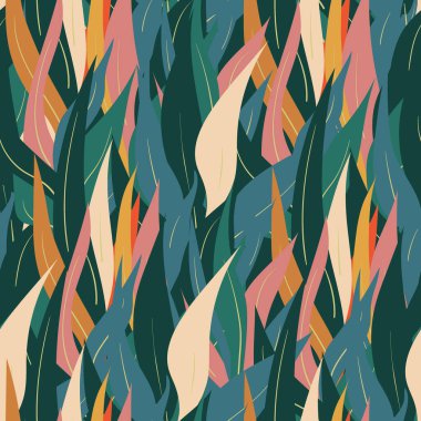 Yapraklı kusursuz botanik desen