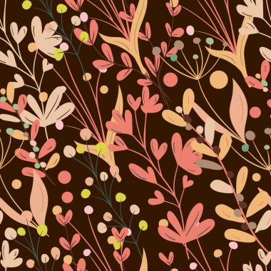 Yapraklı kusursuz botanik desen