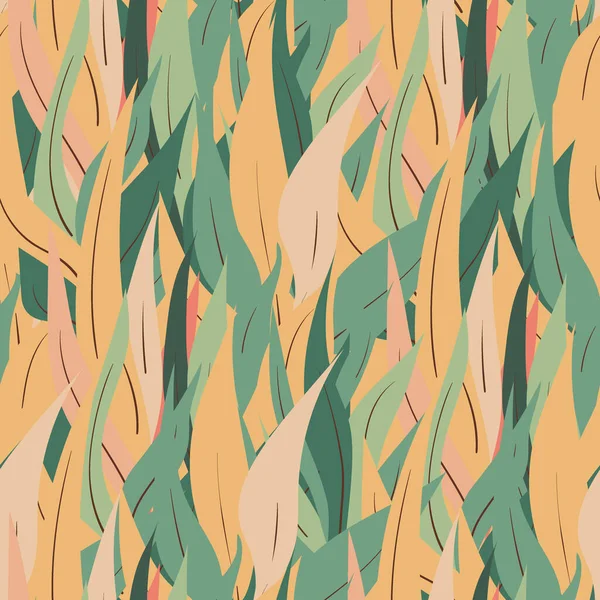 Nahtloses Botanisches Muster Mit Blättern — Stockvektor