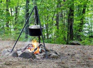 Ormanda yemek pişirmek