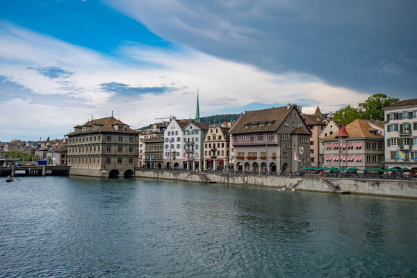 Old buildings in city Zurich