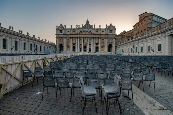 意大利罗马 2022年6月22日 日落时的圣彼得斯大教堂美景 — 图库照片