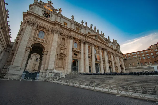 Rom Italien Juni 2022 Vacker Utsikt Över Sankt Peterskyrkan Solnedgången — Stockfoto