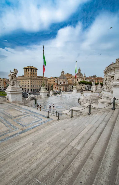 Рим Италия Июня 2022 Года Вид Памятник Виктору Эммануилу Днем — стоковое фото