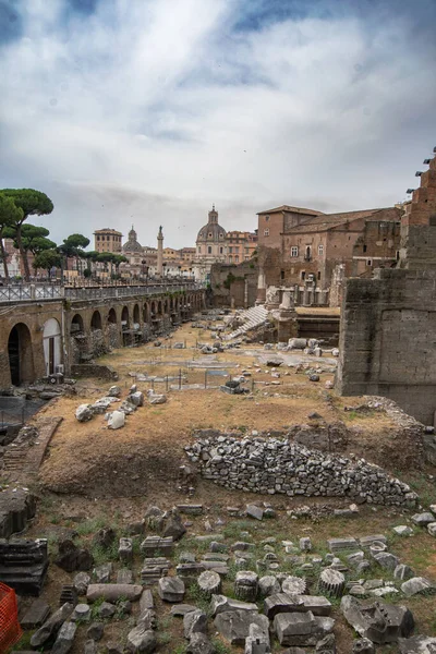 Řím Itálie Června 2022 Pohled Starověké Zříceniny Trajans Market Forum — Stock fotografie