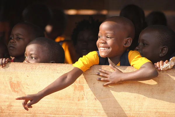 Pojke student från uganda Royaltyfria Stockfoton