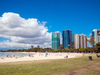 Honolulu, hawaii - 2 Şubat: ala moana beach park