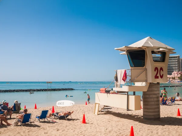 Lifeguard post on Waikiki Beach — Stock Photo, Image