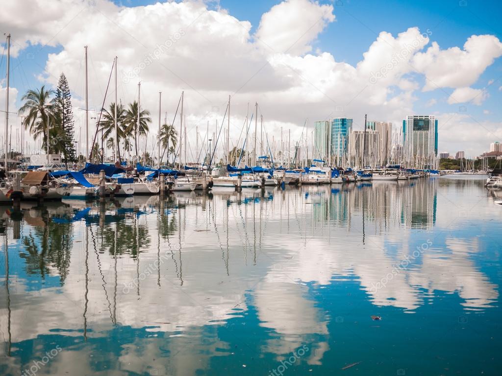 View of Waikiki Yacht club