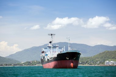 vinçli kargo gemisi