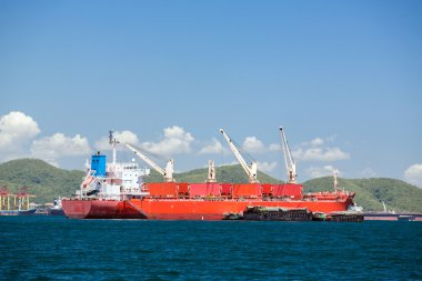 Kargo gemisi ile Vinçler