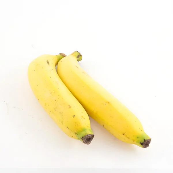 Två bananer isolerad på vit bakgrund — Stockfoto