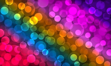 Renkli bulanık bokeh arkaplanı.