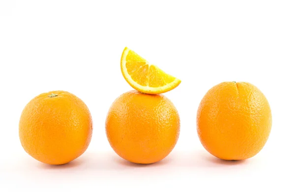 Orange slice isolated on white — Stock Photo, Image