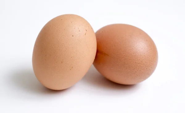 Two eggs on white background — Stock Photo, Image